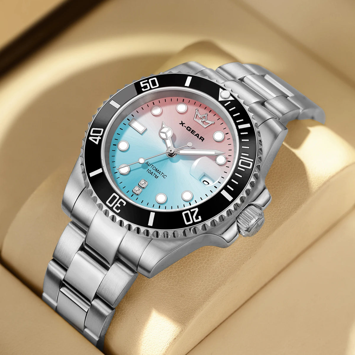 2026 New Men Automatic Mechanical Watches Stainless Steel Waterproof Watch  Water Ghost Luminous Dive Watch with Ceramic Bezel