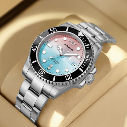 2026 New Men Automatic Mechanical Watches Stainless Steel Waterproof Watch  Water Ghost Luminous Dive Watch with Ceramic Bezel