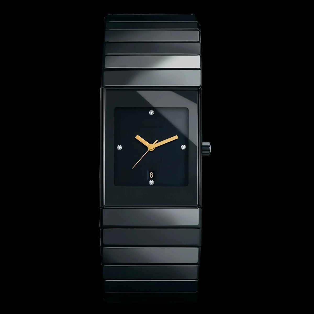 Brand men's watch, quartz women's watch, fashionable and versatile small black steel couple watch