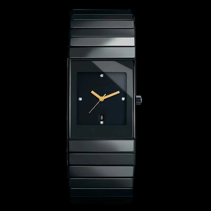 Brand men's watch, quartz women's watch, fashionable and versatile small black steel couple watch