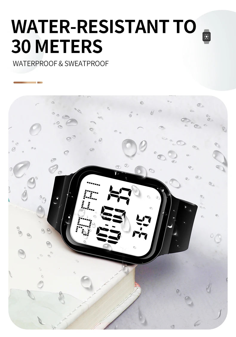 Watch for Men Sports High School Students Trendy Couple Watch Waterproof Alarm Clock Multi Functional Women Electronic Watches