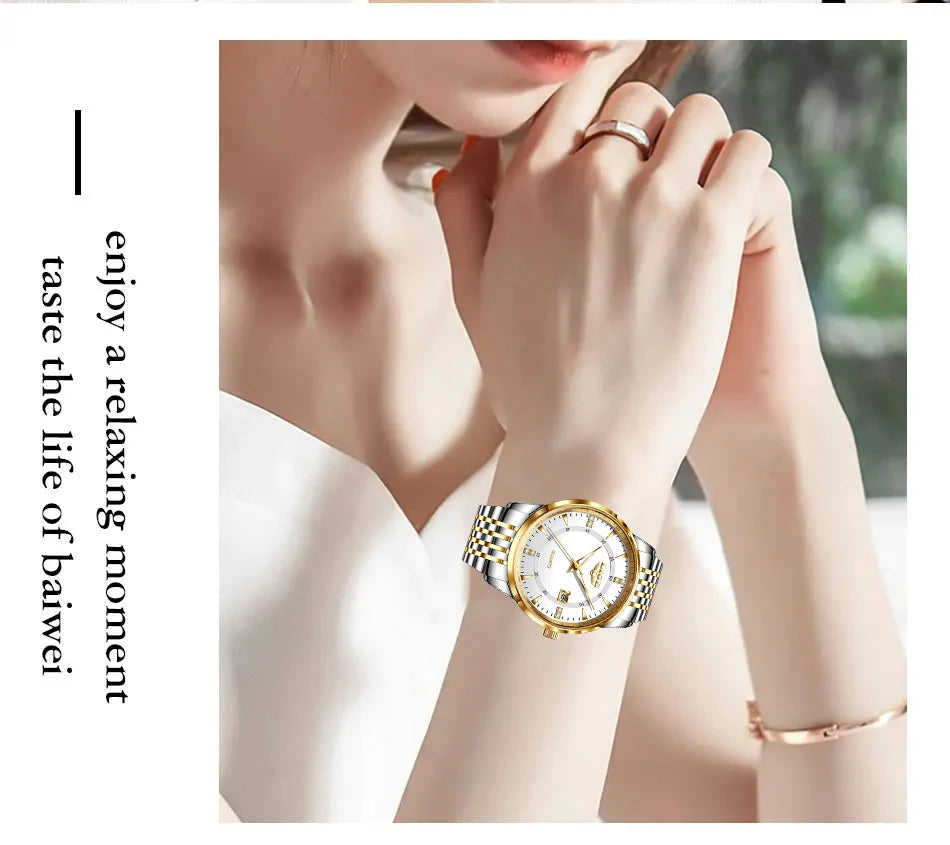 LIGE New Waterproof Watches Women Fashion Women's Bracelet Watch Top Brand Luxury Date Quartz Watch for Women Relogio Feminino