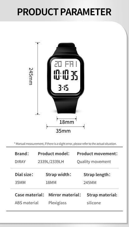 Watch for Men Sports High School Students Trendy Couple Watch Waterproof Alarm Clock Multi Functional Women Electronic Watches