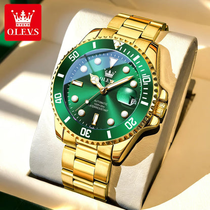 OLEVS 6650 Luxury Business Automatic Men's Watches Waterproof Luminous Stainless Steel Mechanical Wristwatch for Man