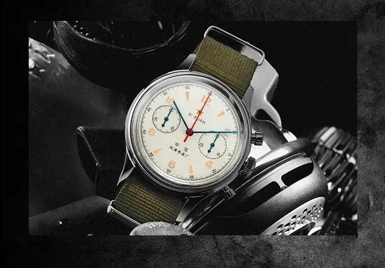 Men's watches 1963 pilot automatic watch 42mm waterproof retro quartz chronograph vintage dress watch