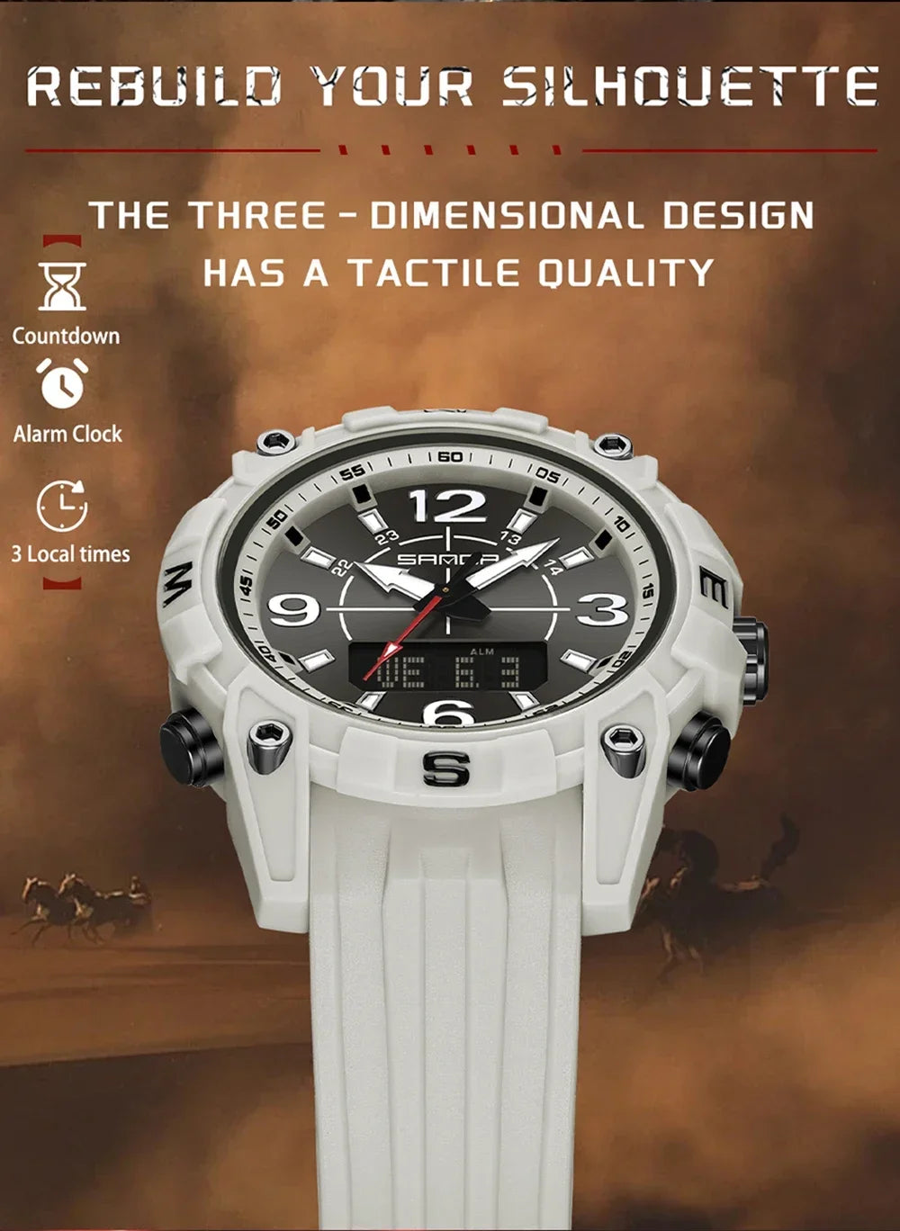 SANDA Sports Watches Men LED Watch New Waterproof Digital Wrist Watches Shockproof Sports Watches for Man Electrionic Clock