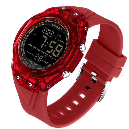 Fashion Women Digital Watches, LED Backlight Design Outdoors Sports Watch Waterproof, Countdown Date Multifunction Wrist watch