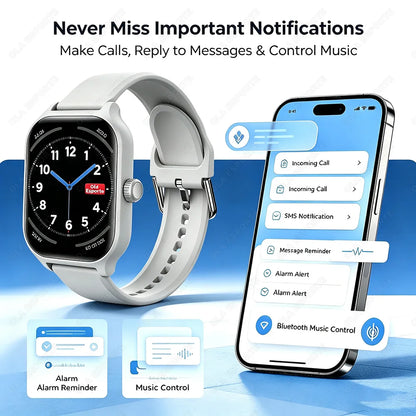 Smart Watch Plus Men Women Plus Full Touch Screen Sports Fitness Watch BT Call Android Phone Digital Multidial Smartwatch HW12
