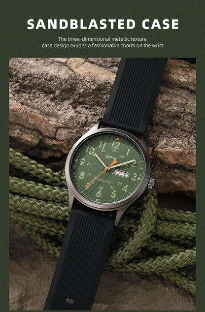 2026 TPW Field Watch Easy Reading Fabric Strap 24 Hours Display Quartz Movement
