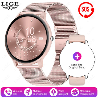 2026 New Smart Watch Women Men Bluetooth Call Sports Fitness Watches Heart Rate Health Monitor Smartwatch Ladies For Android iOS