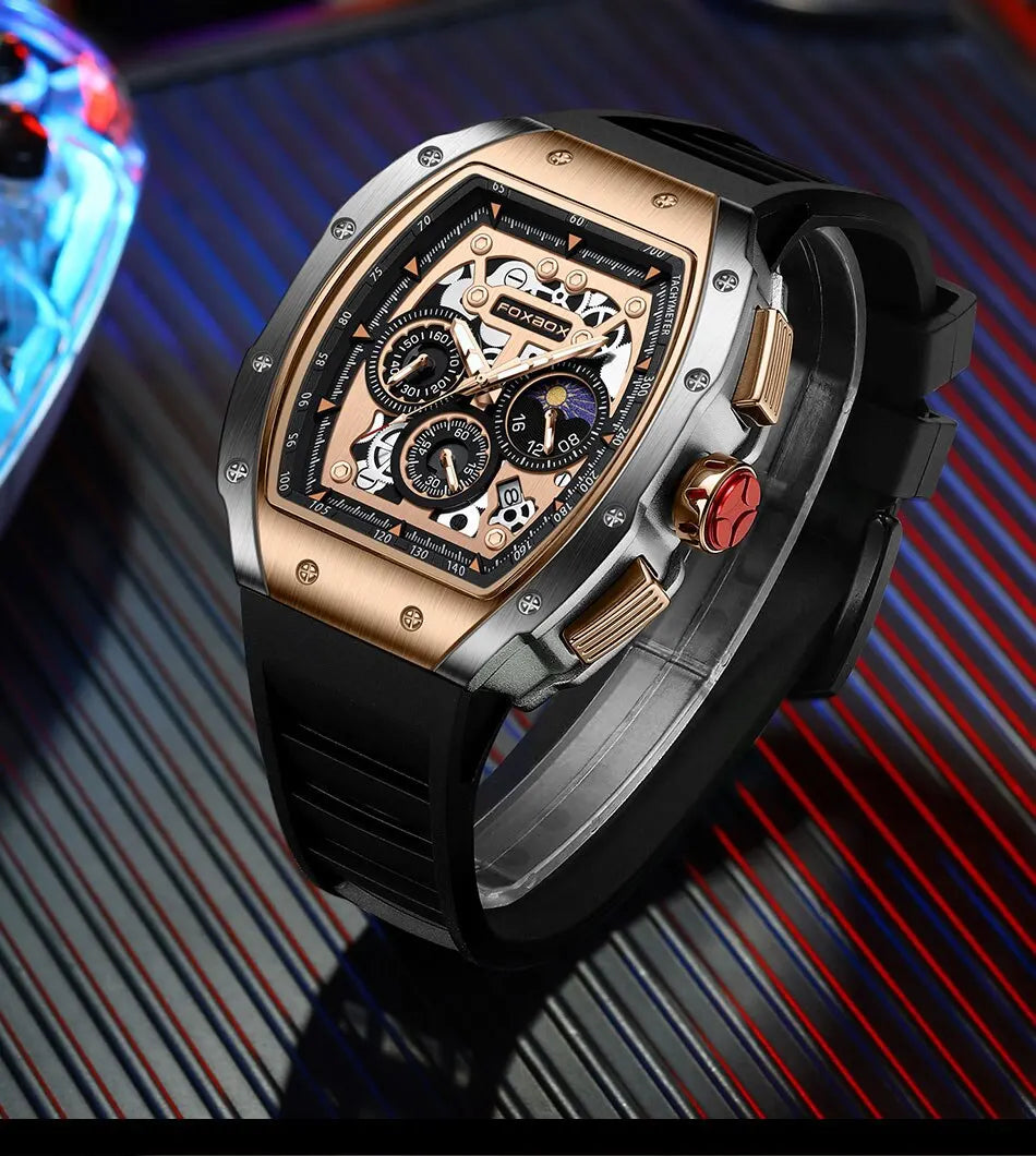 2024 New Sports Watch Men Top Brand Luxury Mens Watches Business Waterproof Military Quartz Chronograph Wristwatch Montre Homme
