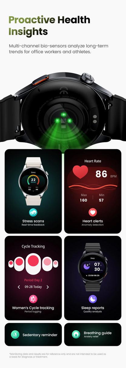 HAYLOU Watch 4S GPS Smartwatch 1.43” HD AMOLED Display 5 Satellite GPS Positioning 120+ Workout Modes Sport Fitness Smart Watch