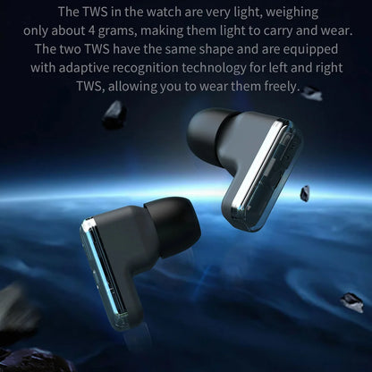 2026 T-REX3 New 2 in 1 Smart Watch With Earbuds Smart Watch TWS Bluetooth Earphone Heart Rate Blood Oxygen Monitor Sports Watch