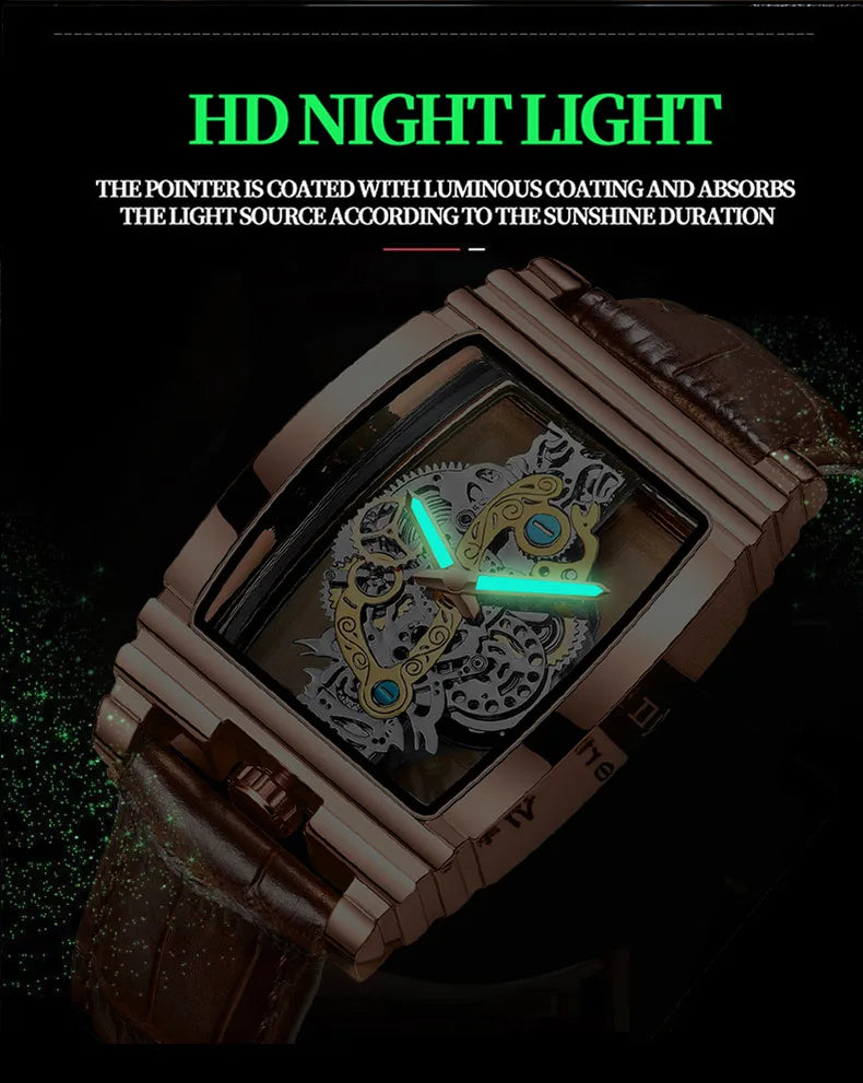 Hot Fashion Men Watch Top Brand Luxury Business Quartz Mens Watches Waterproof Hollow Out Wristwatch Men Gold Relogio Masculino