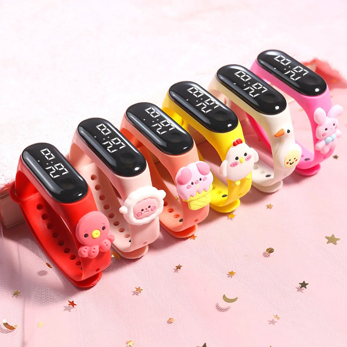 2024 New Sports Watch Outdoor Silicone Bracelet Electronic Watch  Cartoon Bracelet Digital Watches Unisex Gift