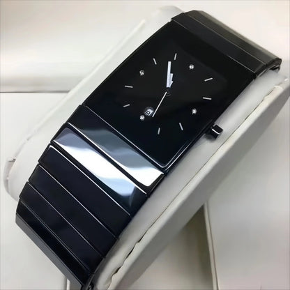 Brand men's watch, quartz women's watch, fashionable and versatile small black steel couple watch