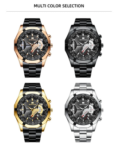 2023 Top Brand Luxury Watch Fashion Selling Gold Sports Casual Quartz  Travel Wristwatch Waterproof Mens Clock Relogio Masculino
