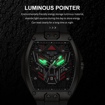2025 Fashion Luxury Wine Barrel Shaped Watches for Man Quartz Wristwatch for Male Watch Luminous Waterproof Trendy Clock reloj