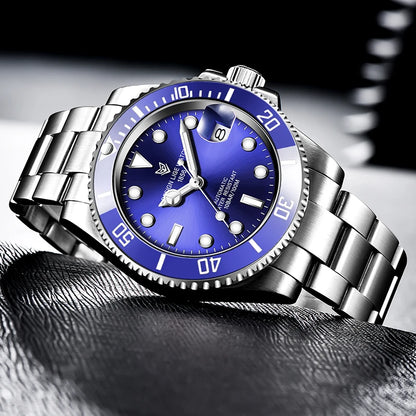 LIGE Top Brand Vintage Mechanical Watches Men Fashion Business Luxury Mens Watch Waterproof Luminous Automatic Wristwatch Reloj