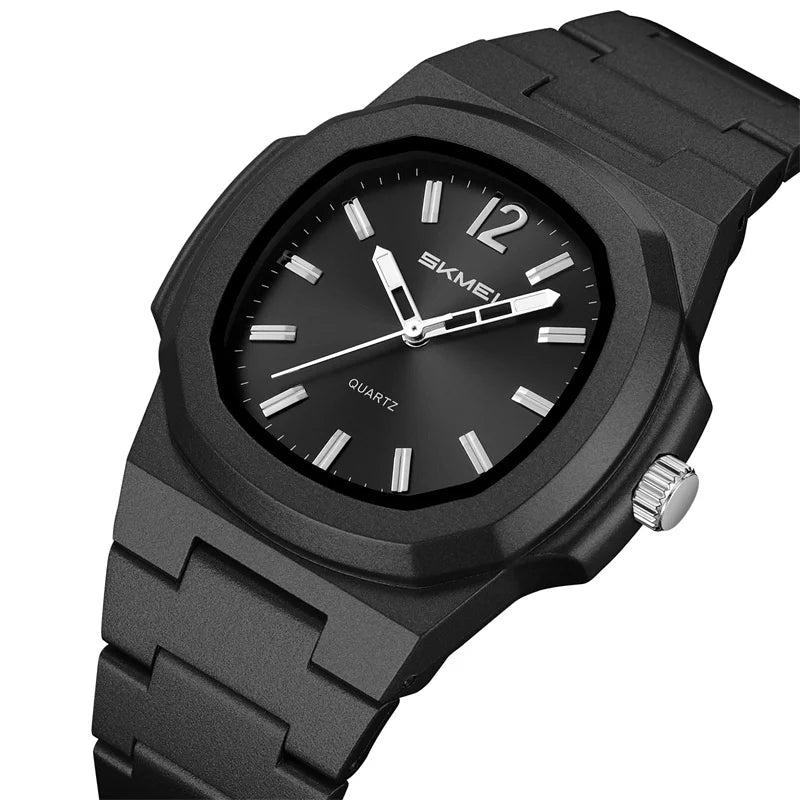 Skmei Bracelet Watches for Mens Analog Display 50M Waterproof Simple Style Quartz Wristwatch