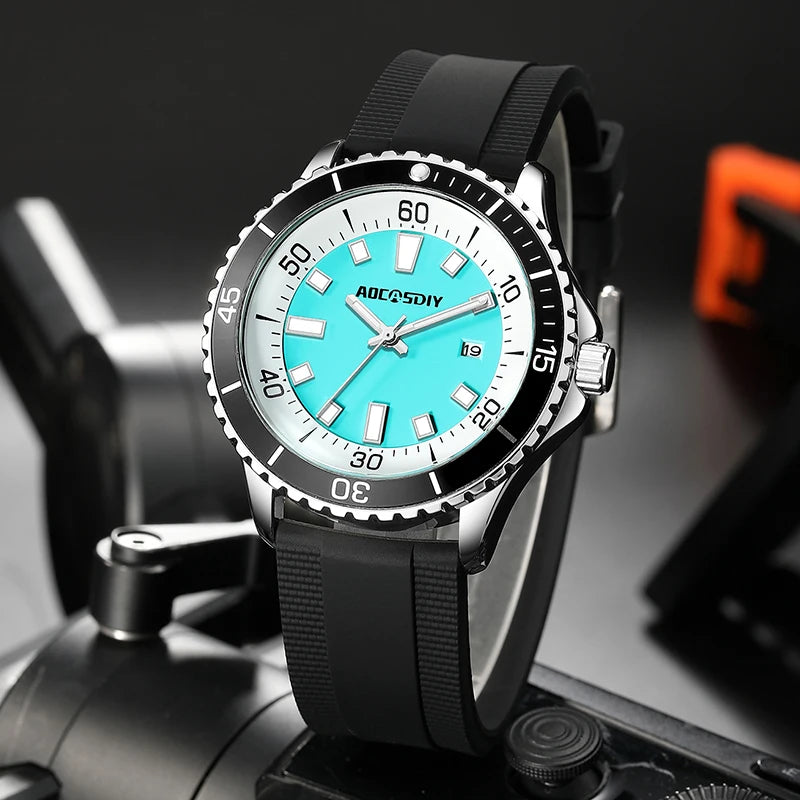 Casual Watches for Men Fashion New Men's Watch Multi Functional Luminous Date Quartz Wrist Watch Waterproof Leisure Man Clock