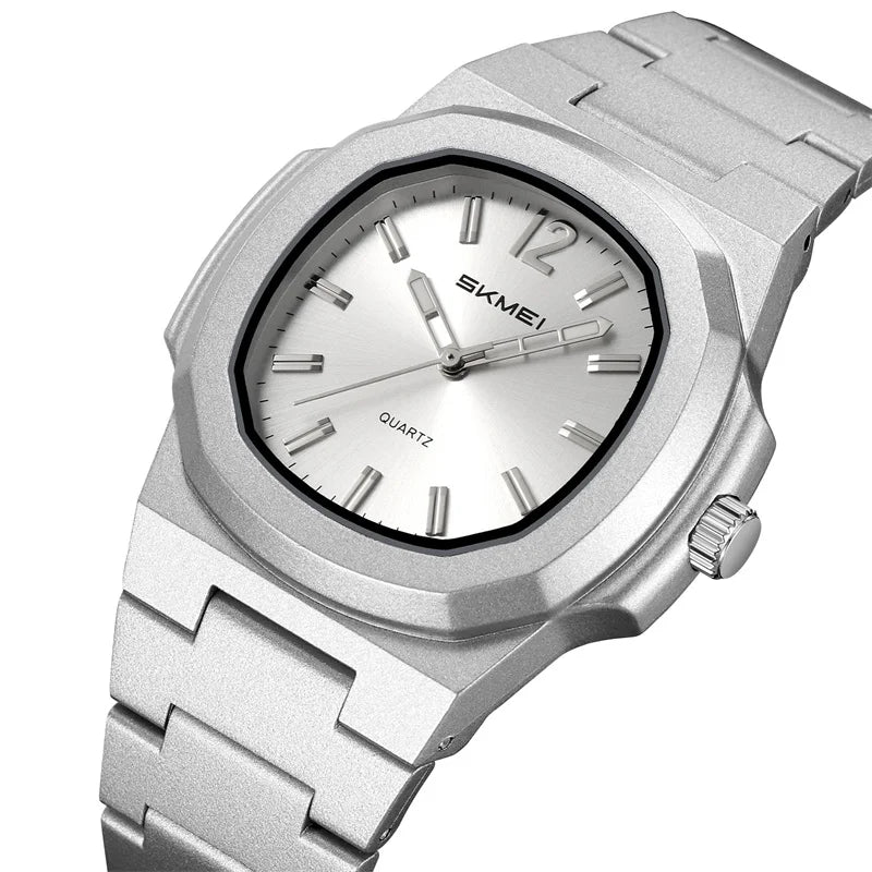 Skmei Bracelet Watches for Mens Analog Display 50M Waterproof Simple Style Quartz Wristwatch
