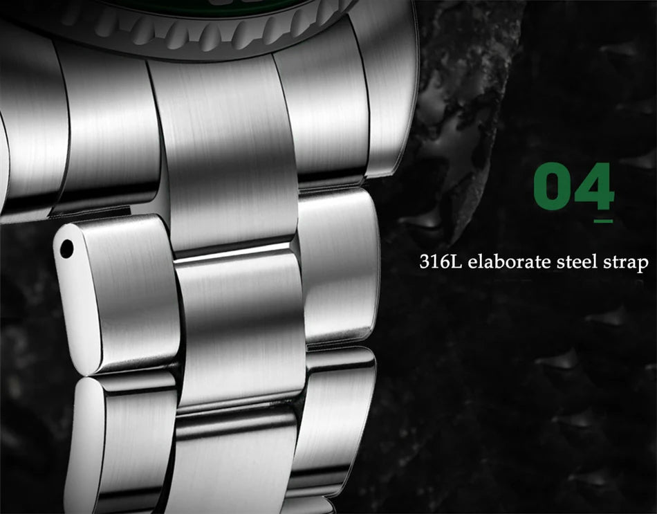 LIGE Top Brand Vintage Mechanical Watches Men Fashion Business Luxury Mens Watch Waterproof Luminous Automatic Wristwatch Reloj