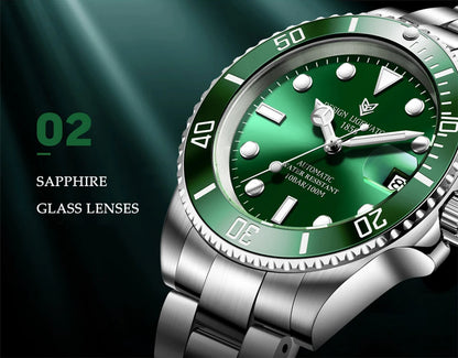 LIGE Top Brand Vintage Mechanical Watches Men Fashion Business Luxury Mens Watch Waterproof Luminous Automatic Wristwatch Reloj