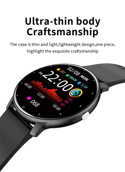 LIGE Smart Watch Women Men Full Touch Screen Bluetooth Call Smartwatch Waterproof Sports Fitness Tracker Watches for Android iOS