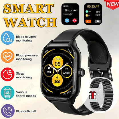 Smart Watch Plus Men Women Plus Full Touch Screen Sports Fitness Watch BT Call Android Phone Digital Multidial Smartwatch HW12