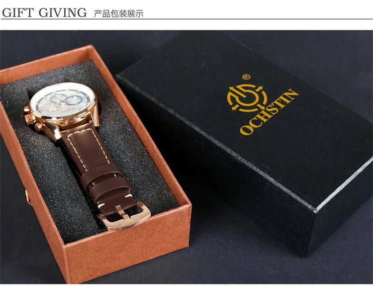 Swiss brand new multi-functional business men's watch waterproof luminous quartz watch live broadcast hot sale**