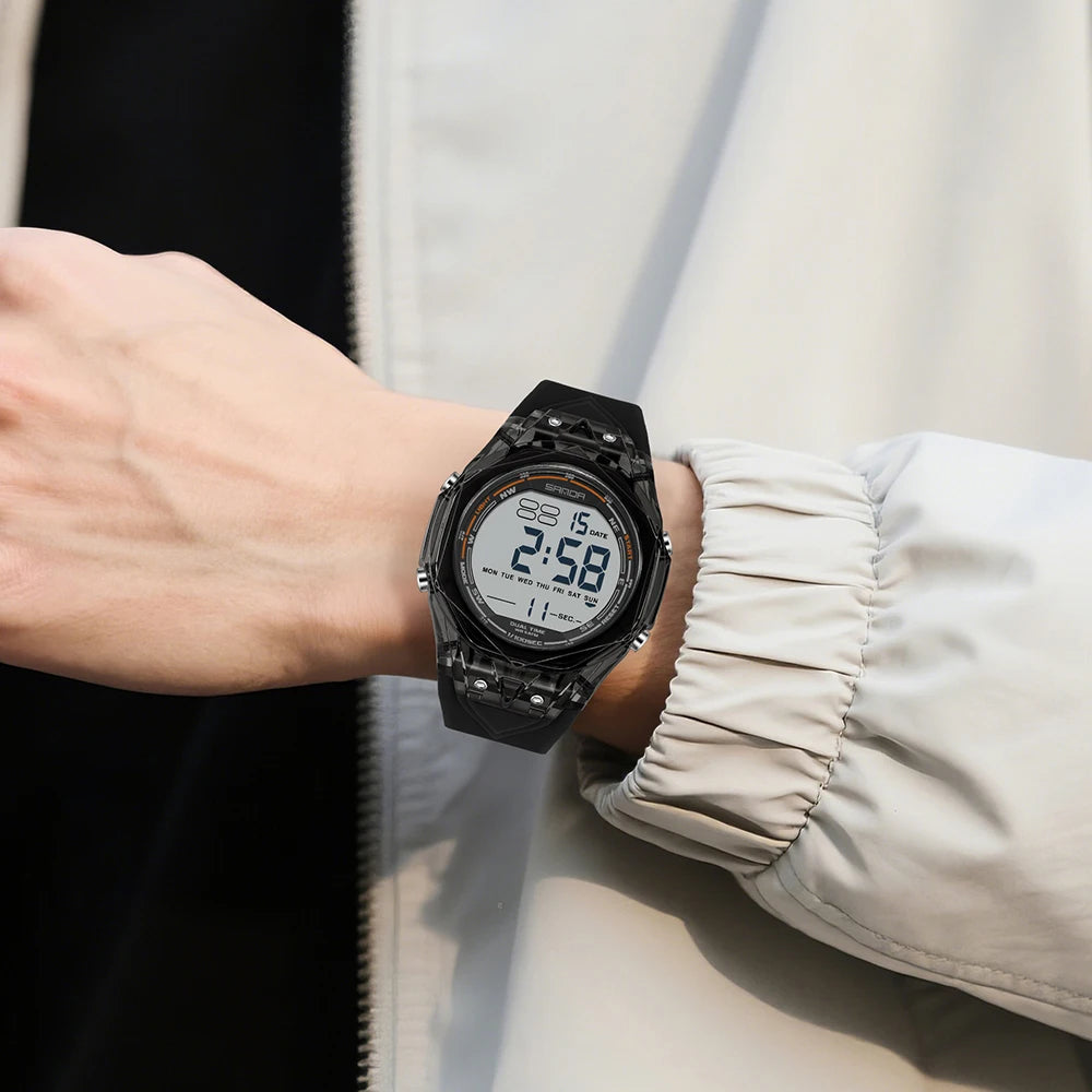 Fashion Women Digital Watches, LED Backlight Design Outdoors Sports Watch Waterproof, Countdown Date Multifunction Wrist watch