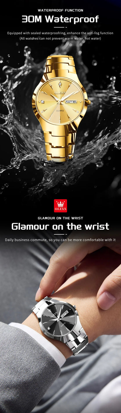OLEVS Brand Watch Hot Selling Waterproof Tungsten Steel Men's Watch 8697