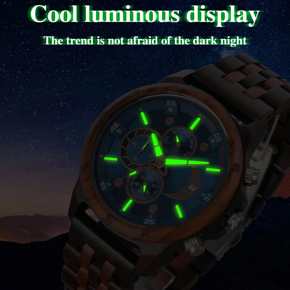 Wooden Watches for Men Fashion Anniversary Wedding Day Gift For Husband Personalized Engraved Custom Wood Watch Dropshipping