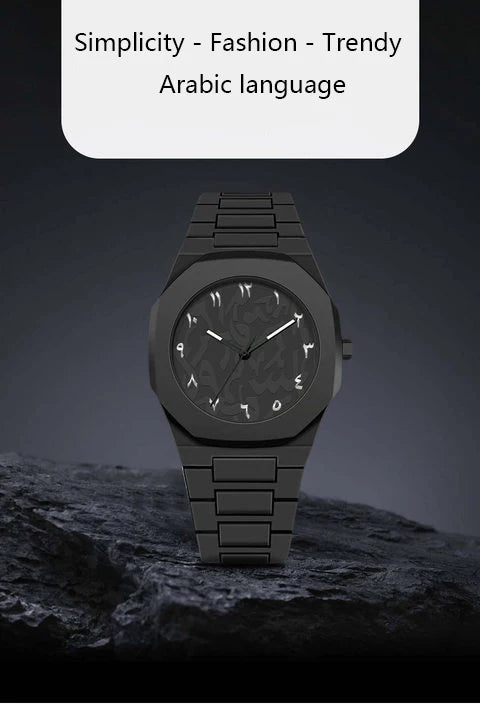 Middle Eastern Popular Sports Watches for Men and Women Dopamine Quartz Watches Niche Fashion Waterproof Stainless Steel