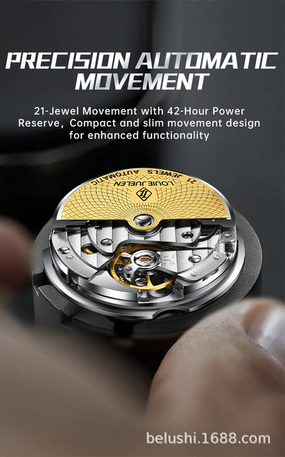 Men's New Automatic Mechanical Watch Fashion Business Casual Wristwatch Luxury Waterproof Date Display