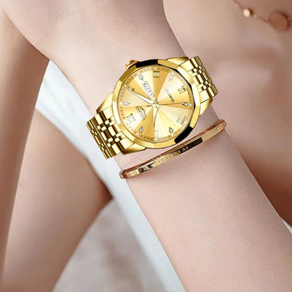 LIGE Top Brand New Fashion Women Watches Ladies Luxury Creative Steel Women Bracelet Watches Female Quartz Waterproof Watch Gift