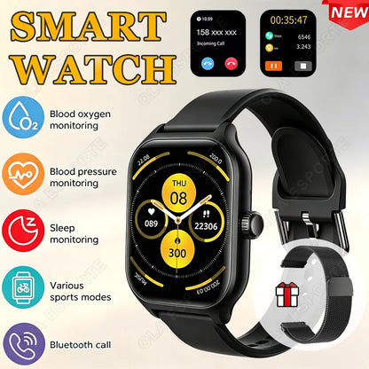 Smart Watch Plus Men Women Plus Full Touch Screen Sports Fitness Watch BT Call Android Phone Digital Multidial Smartwatch HW12