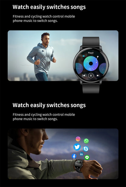 2026 New Smart Watch Women Men Bluetooth Call Sports Fitness Watches Heart Rate Health Monitor Smartwatch Ladies For Android iOS