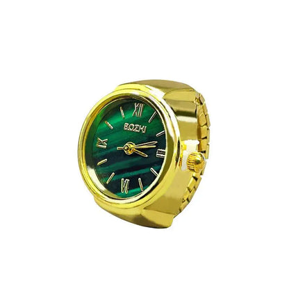 Fashion Forward Finger Watch Ring; Vintage Alloy Shell Design; Quartz Movement; An excellent choice for Men's and Women's Gift