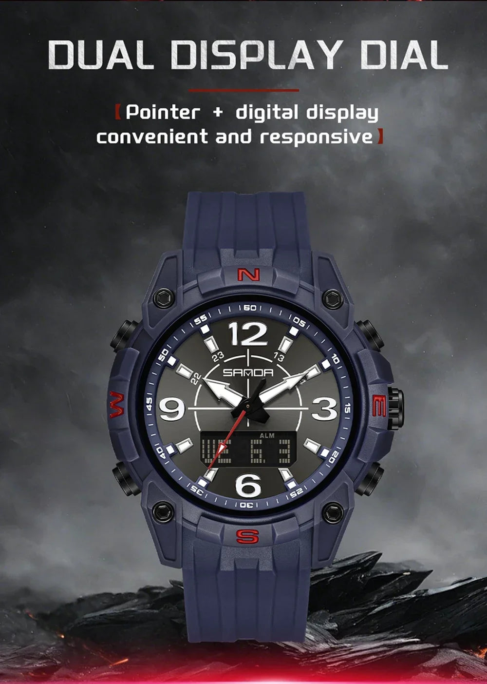 SANDA Sports Watches Men LED Watch New Waterproof Digital Wrist Watches Shockproof Sports Watches for Man Electrionic Clock