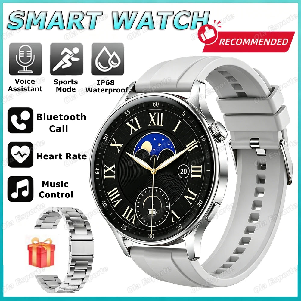 2026 Men Smartwatch for Women Full Touch Screen Voice Call Fitness Tracker Smart Watch Waterporoof Sport Wristwatch Gift Ht30