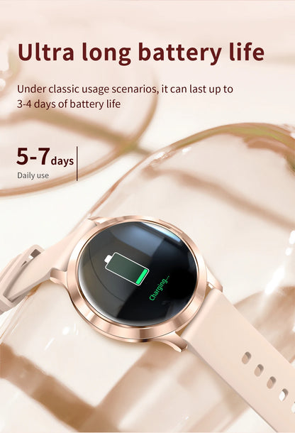 2026New Ladies' Smart Watch AMOLED Display Custom Dial Sport Fitness Health Tracke Waterproof Bracelet Music Digital Clock Women