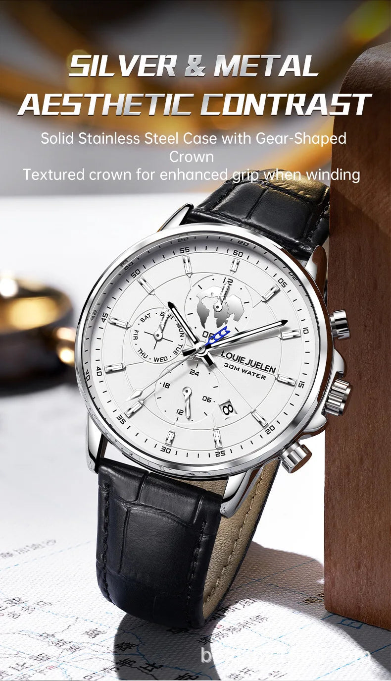 Men's New Automatic Mechanical Watch Fashion Business Casual Wristwatch Luxury Waterproof Date Display