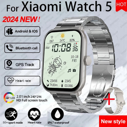 For Xiaomi Watch 5 Global Version Sports Smart Watch Men Women HD AMOLED Screen Heart Rate Call GPS Track Waterproof Smartwatch