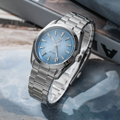 Watchdives WD0006B VH31 Quartz Wristwatches White Mops Dial AR Sapphire Luminous BGW9 100M Waterproof 38Mm Stainless Steel Watch