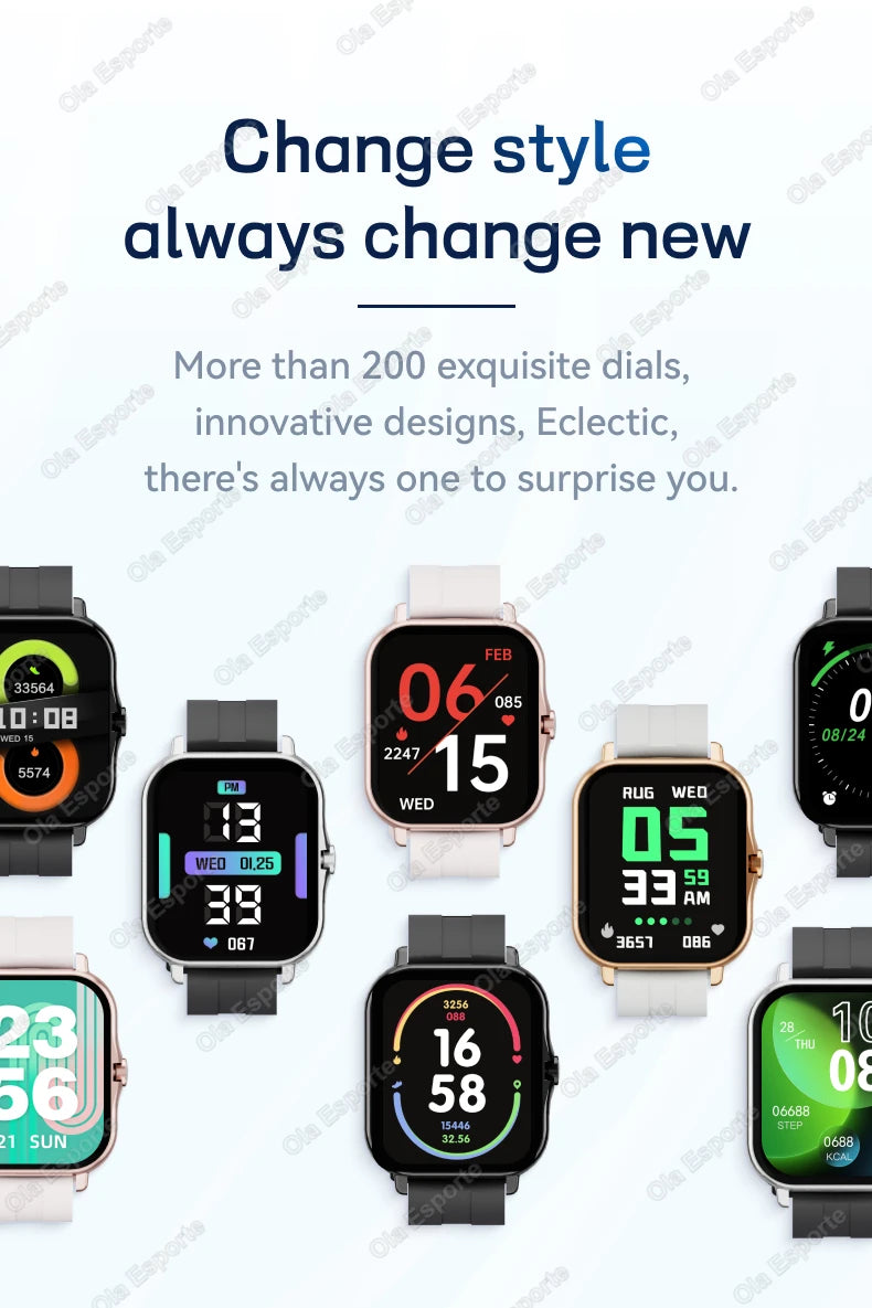 Smart Watch 1.83" Hd Screen Bluetooth Call Heart Rate Blood Oxygen Health Monitor Sports Smartwatch Women Men Holiday Gifts Ht30