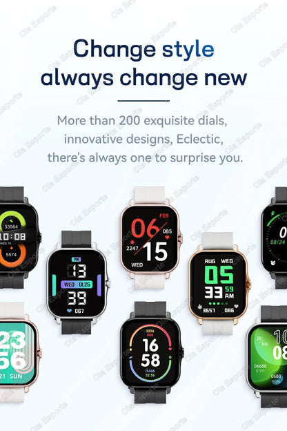 Smart Watch 1.83" Hd Screen Bluetooth Call Heart Rate Blood Oxygen Health Monitor Sports Smartwatch Women Men Holiday Gifts Ht30