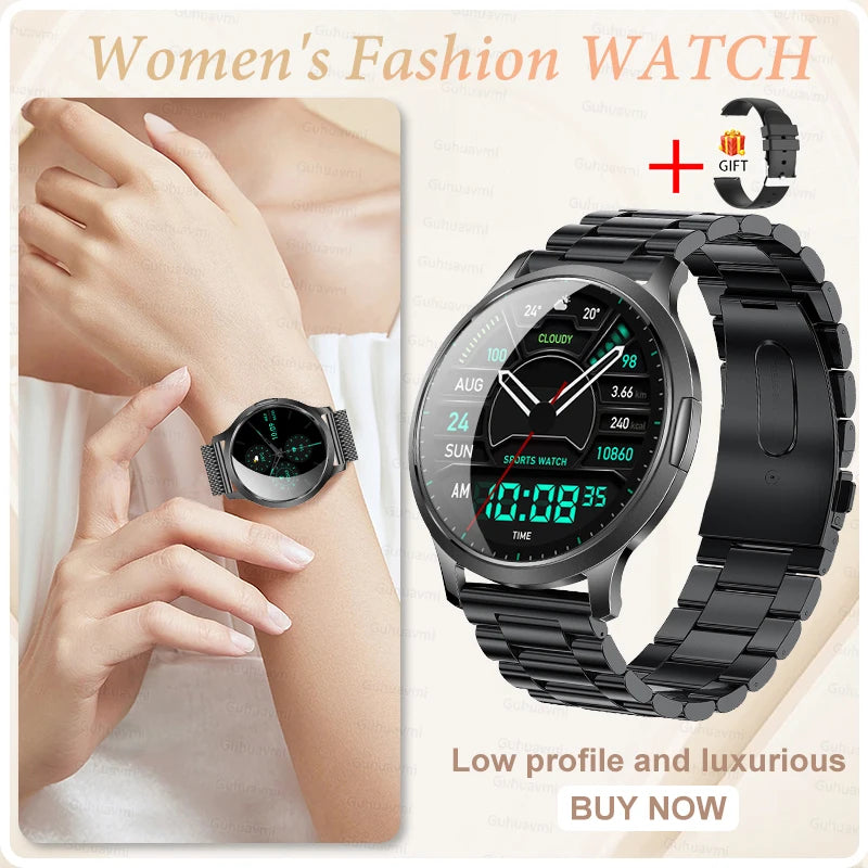2026New Ladies' Smart Watch AMOLED Display Custom Dial Sport Fitness Health Tracke Waterproof Bracelet Music Digital Clock Women