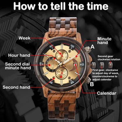 Wooden Watches for Men Fashion Anniversary Wedding Day Gift For Husband Personalized Engraved Custom Wood Watch Dropshipping
